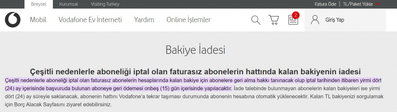 Turkcell Türk Telekom Vodafone hat sahipleri başvuru yapanlara 15 gün içinde 248 TL para iadesi yapılacak