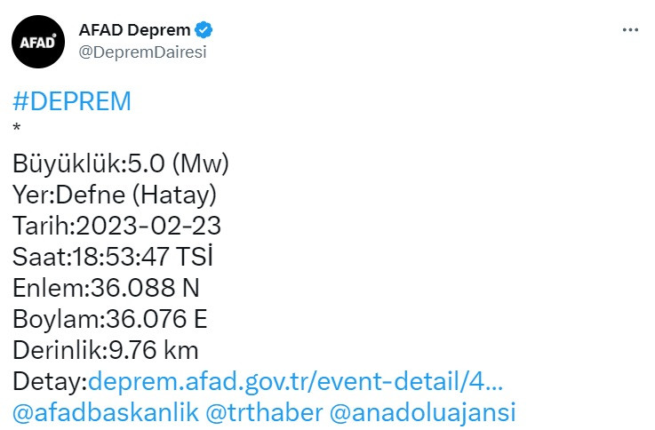 AFAD uyarı yapmıştı! Hatay'da yeni deprem!