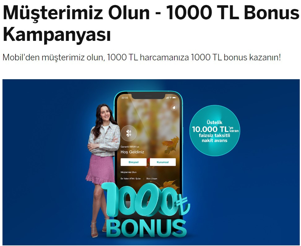 Yeni çipli kimlik kartı olanlara duyuruldu! Garanti BBVA üzerinde başvuru yapana  10.000 TL faizsiz borç para