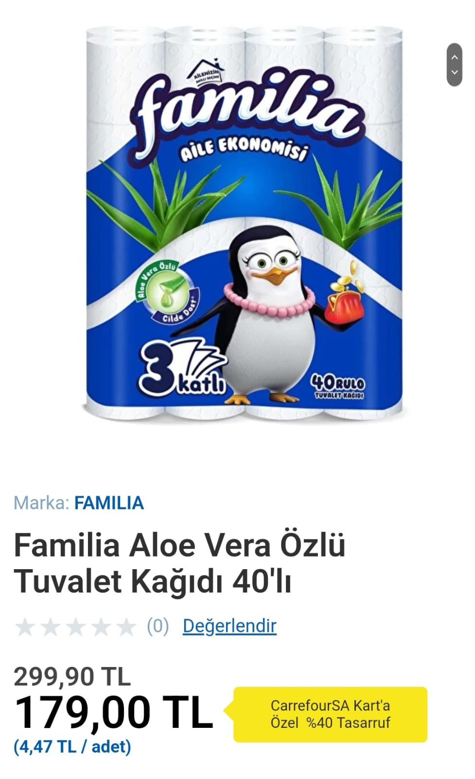 CarrefourSA'da 40'lı tuvalet kağıdına yüzde 40 indirim yapıldı! Tükenmeden alın