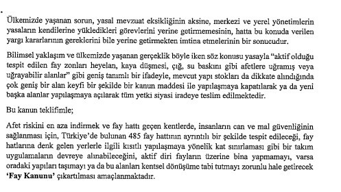 485 diri fay hattı için  Fay Yasası meclise sunuldu! O il ve ilçelerde yer alan konutlar taşınacak