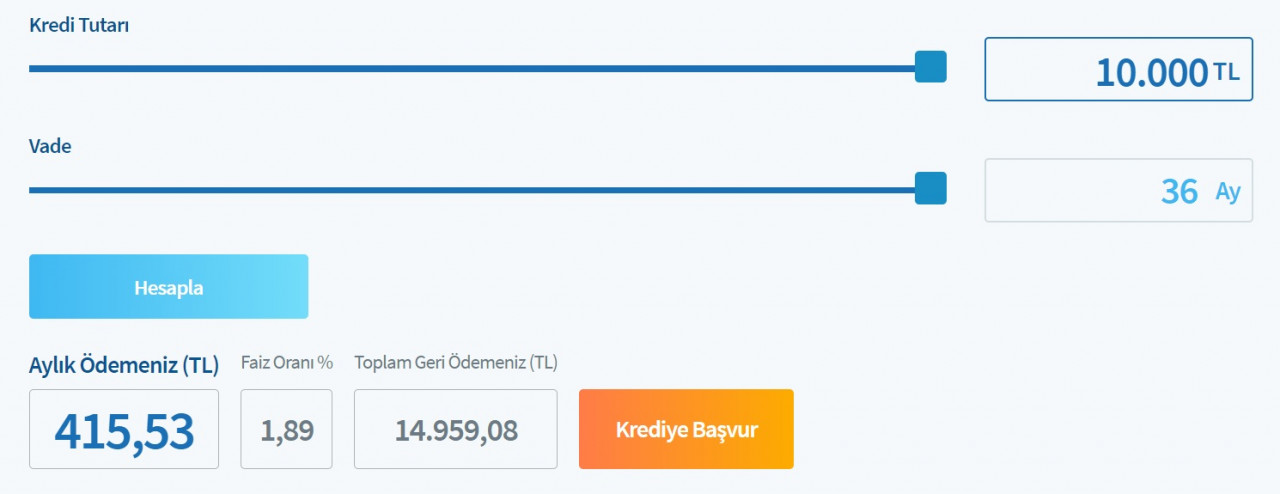 415 TL taksit öderim diyene Halkbank'tan 5 dakika içinde 10.000 TL hızlı kredi!