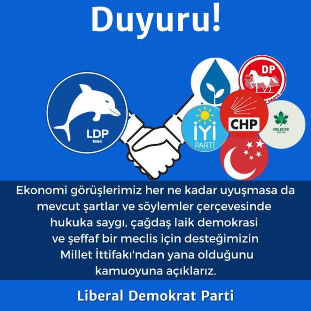 Liberal Demokrat Parti Cumhurbaşkanlığı seçimlerinde kimi destekleyeceğini açıkladı