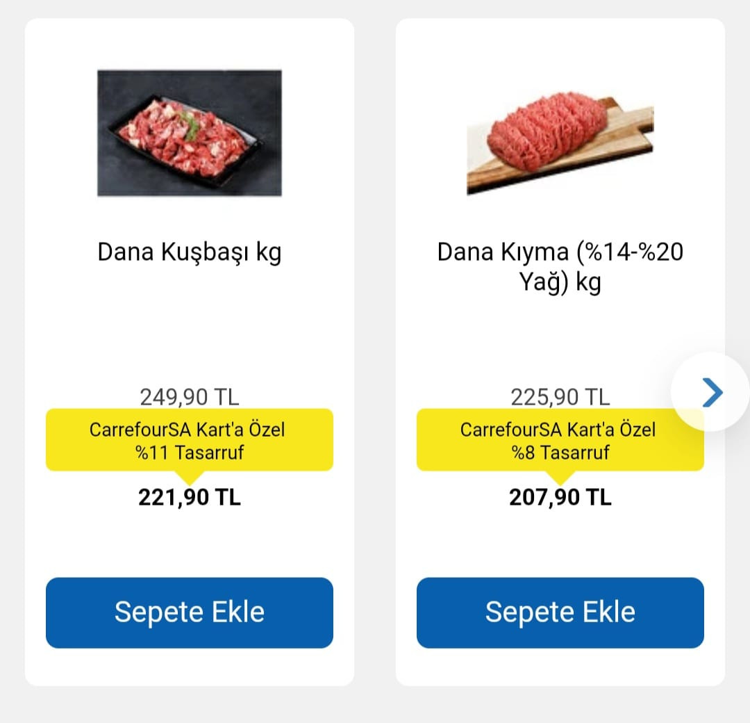 CarrefourSA'da et fiyatlarına yüzde 17'ye varan indirim yapıldı! Kaçırmayın