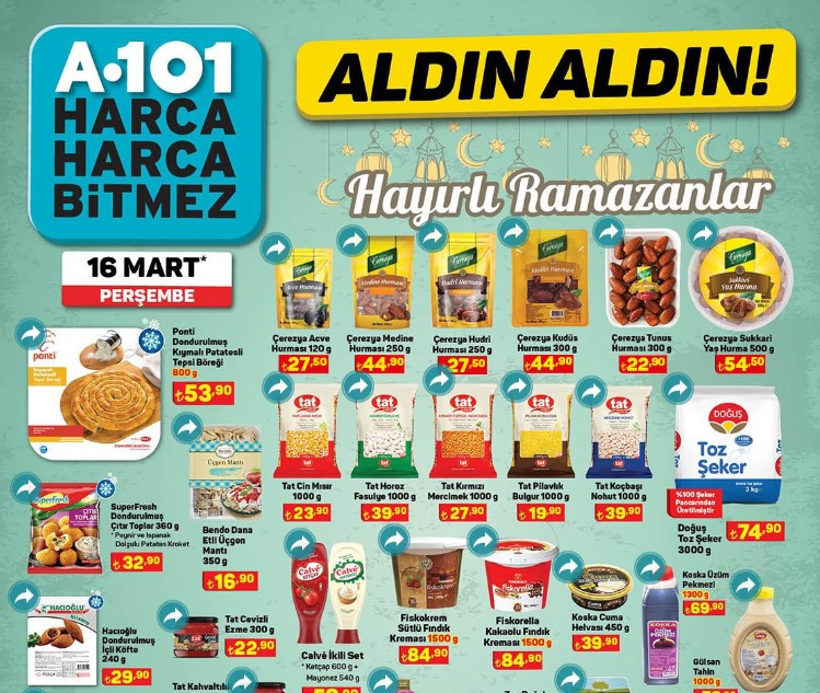 A101 indirimli ürünler kataloğu yayımlandı 3 kg toz şeker 74.90 TL'den satışa çıktı