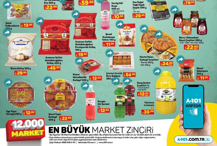 A101 indirimli ürünler kataloğu yayımlandı 3 kg toz şeker 74.90 TL'den satışa çıktı