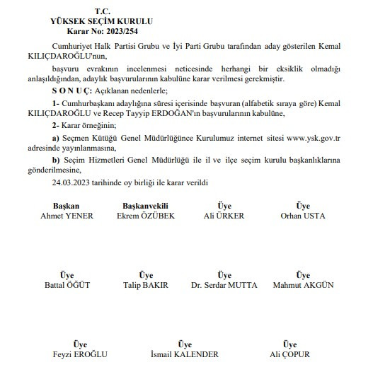 YSK son kararını açıkladı! Cumhurbaşkanı Erdoğan yeniden aday olabilir mi?