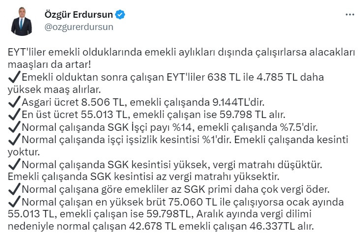 EYT'liler 4.785 TL fazla maaş alacak! Uzman isimden yeni maaş hesaplaması!