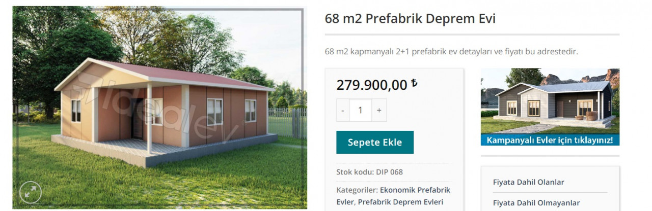200 Bin TL devlet destekli prefabrik ev! Sadece 79 Bin TL ödeyeceksiniz!