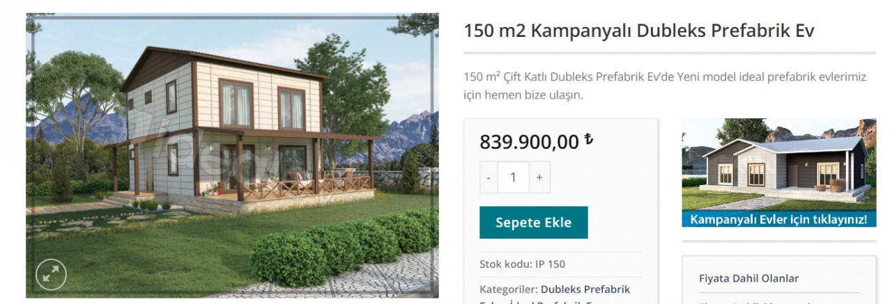 Yarı maliyetle rüya gibi müstakil eviniz oluyor! 150 metrekare, dubleks, villa tipi prefabrik ev!!