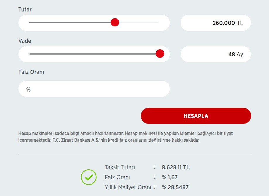 İkinci el araç alacaklara 260 Bin TL! Ziraat Bankası ödenecek taksiti açıkladı!