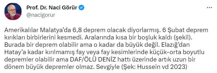 Naci Görür'den 6,8'lik deprem açıklaması! ABD'li deprem uzmanlarına yanıt verdi!