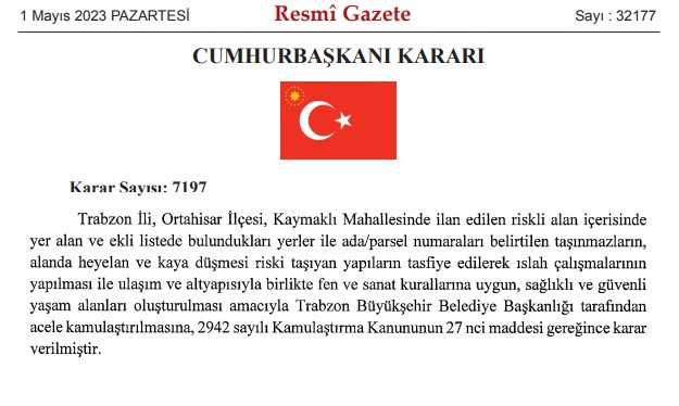 Cumhurbaşkanı imzaladı, Resmi Gazete'de yayınlandı! Acele kamulaştırma kararı alınan iller!