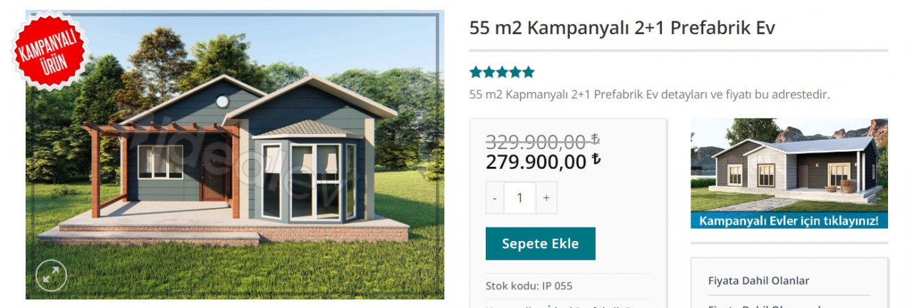 80.000 TL'ye 2+1 müstakil ev! Devlet destekli prefabrik ev kampanyası!