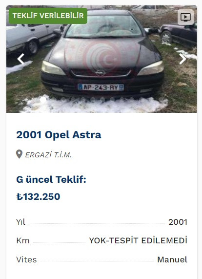 Ticaret Bakanlığı satışa çıkardı! Volkswagen Passat 151.000 TL, Renault Megane 172.000 TL!